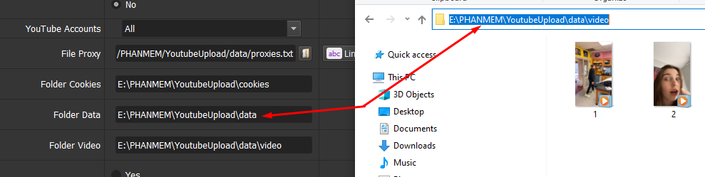 Hướng dẫn cài đặt mục Folder Video cho tool upload YouTube